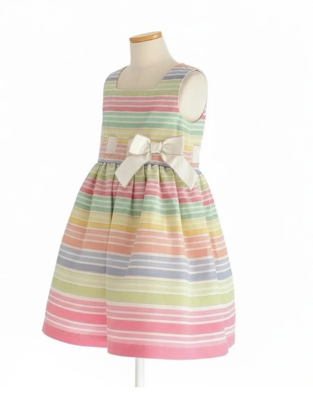 NWT Bonnie Jean Pastel Stripe Party Dress – Girls Size 4/4T